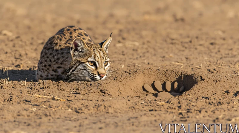 Bobcat Tracking Footprint AI Image