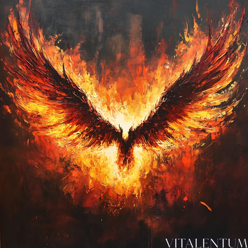 Abstract Phoenix Art: Wings of Fire