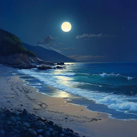 Nighttime Coastal Tranquility