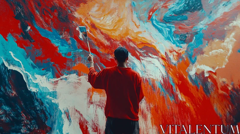Painting the Wall - Abstract Expression