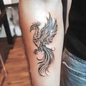 Arm Tattoo of Mythical Phoenix
