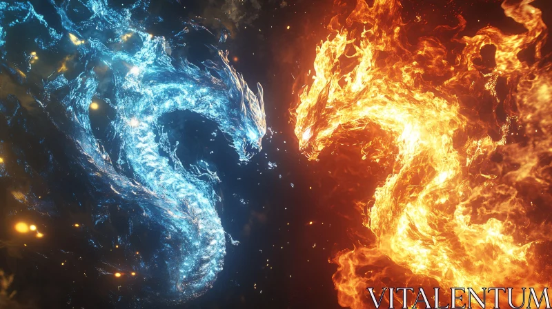 Dragons of Fire and Ice Confrontation