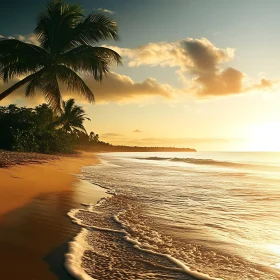 Tranquil Beach at Sunset