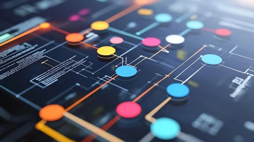 Colorful Nodes in a Digital Web