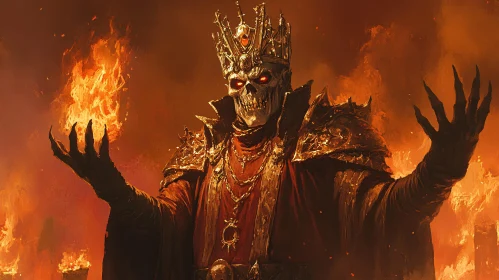 Skeletal Monarch in Blazing Inferno