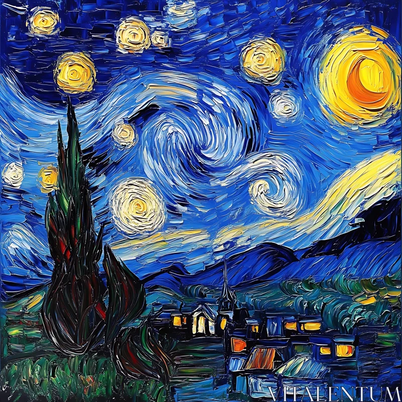 Night Sky Over the City