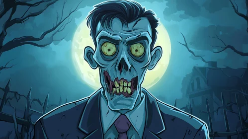 Spooky Zombie Cartoon Character Design