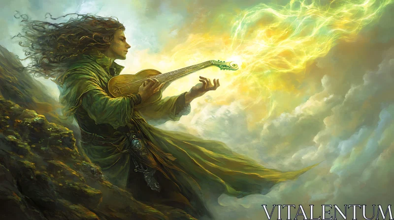Fantasy Art: The Magical Musician's Serenade AI Image