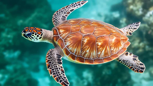 Sea Turtle in Ocean Waters
