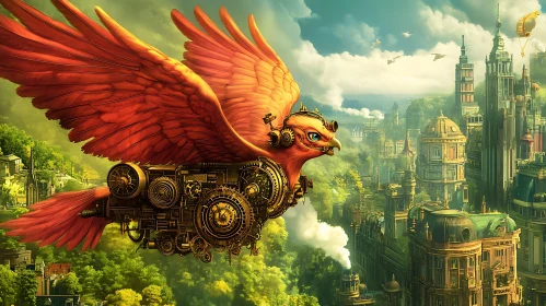 Mechanical Bird in Flight