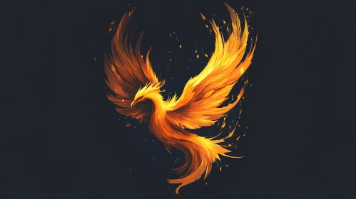Mythical Phoenix Bird Artwork