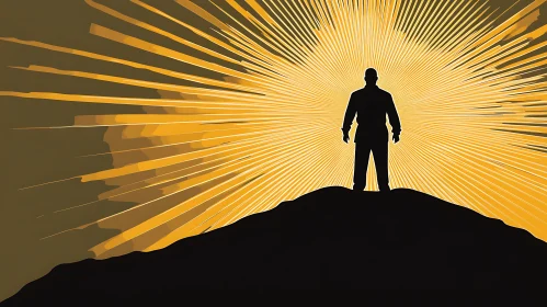 Figure on Hilltop: Radiance and Shadow