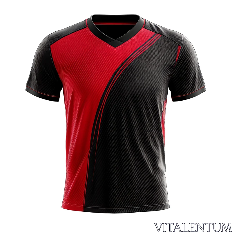 Two-Tone Diagonal Pattern T-Shirt