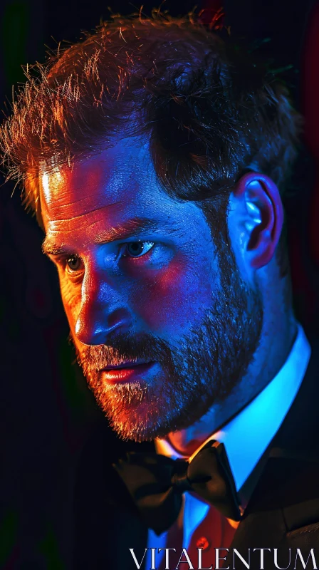 Prince Harry's Striking Portrait in Mixed Lighting