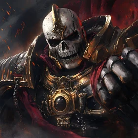 Armored Skeleton Warrior Digital Art