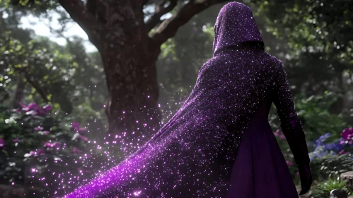 Mystical Woman in Enchanted Forest