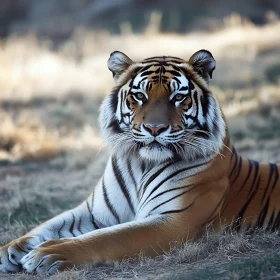 Resting Tiger in Natural Habitat