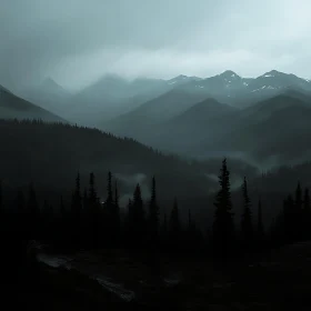 Tranquil Mountain Forest Vista