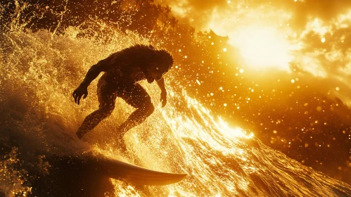 Surfer in Golden Hour
