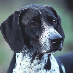 Black and White Dog Portrait