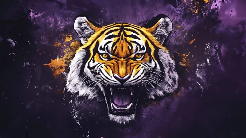 Fierce Feline: A Tiger's Intense Gaze