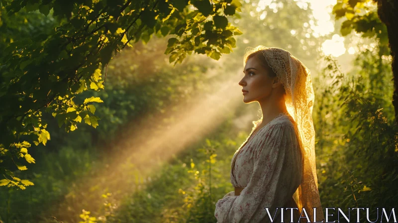 Golden Forest Portrait of a Woman