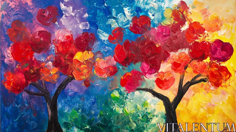 Colorful Blossoms Abstract Artwork