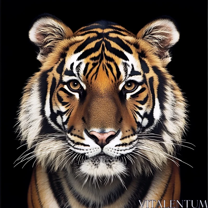 Tiger Face Close-Up: Wildlife Portrait