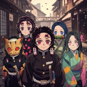 Fantasy Anime Characters in Japanese Setting