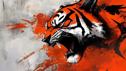 Fierce Tiger Illustration