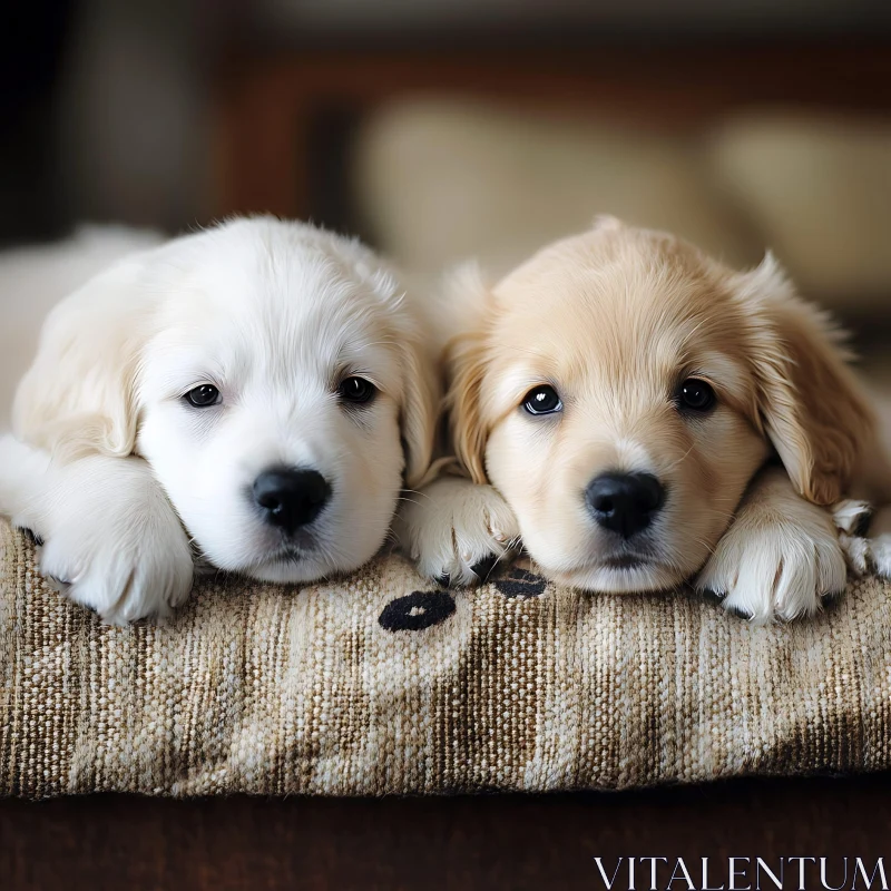 Cute Puppies Gazing with Innocent Eyes