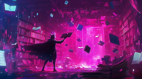 Mystical Library Scene