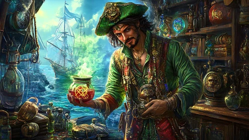 Seascape with Pirate and Magic Potion
