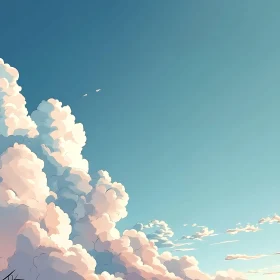 Peaceful Clouds at Dusk