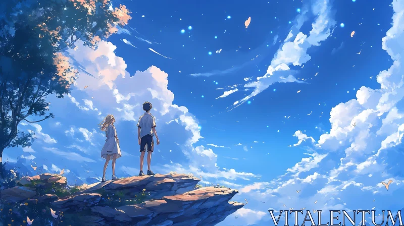 Stunning Anime Sky and Nature Illustration