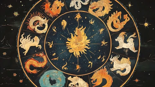 Mythical Dragon Zodiac Art