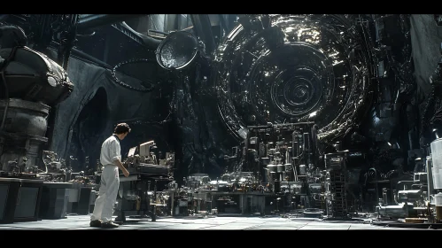 Man and Machine in Science Lab