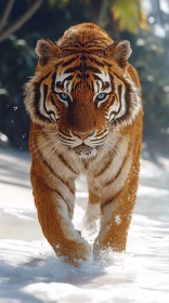 Tiger Walking on the Beach