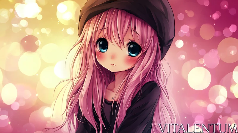 AI ART Whimsical Anime Character with Soft Lights