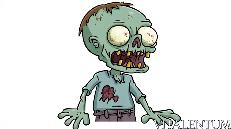 Undead Cartoon Character AI Image