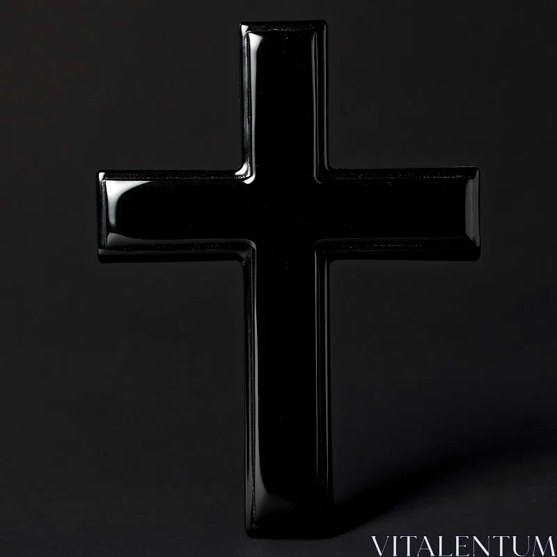 Minimalistic Black Cross AI Image