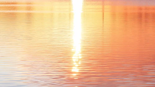 Golden Hour on Water Surface