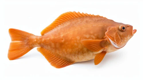 Captivating Orange Fish on White Background