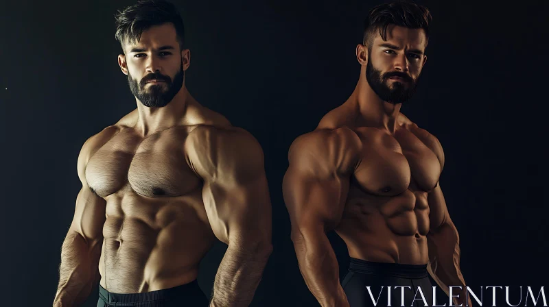 Toned Bodies: A Portrait of Muscular Men AI Image