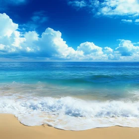 Seascape with Waves and Clouds