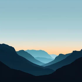 Blue Mountain Layers Landscape