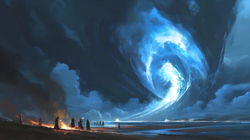 Night Gathering by the Bonfire