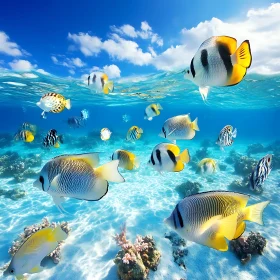 Underwater World with Colorful Fish