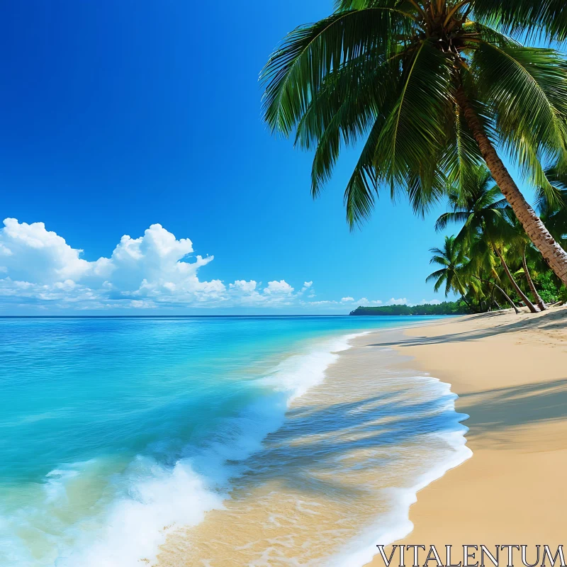 AI ART Tropical Beach Paradise with Turquoise Water