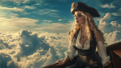 Pirate Woman in Enigmatic Sky